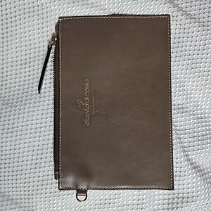 Alberta di Canio Zipper pouch /case in taupe